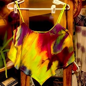 Cute handkerchief style colorful crop top
